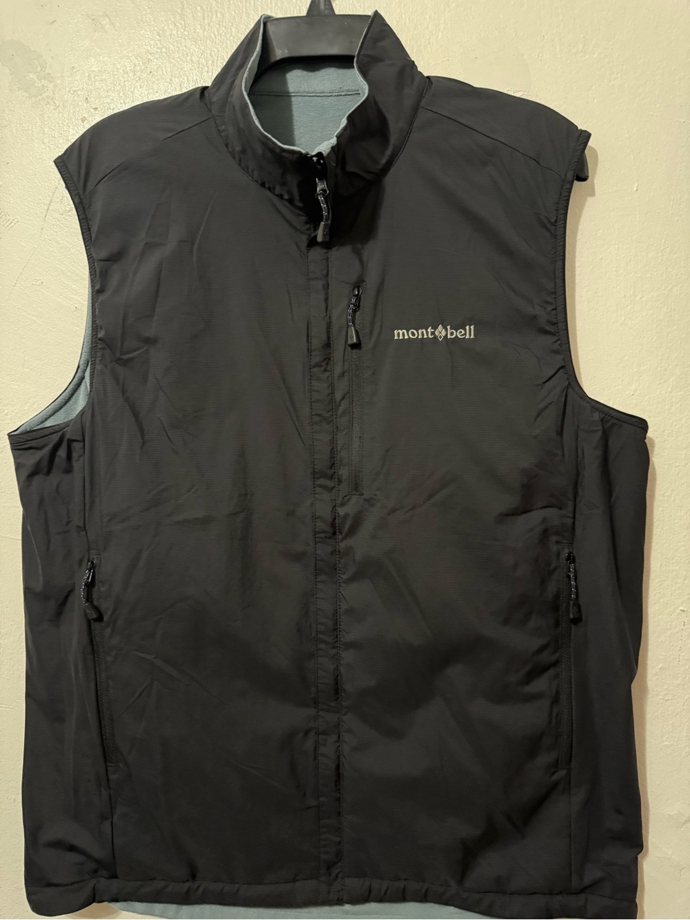 Mont Bell Men's Fleece Vest MONTBELL CLIMAPLUS 100 Zip Vest Men's Size Large Rev